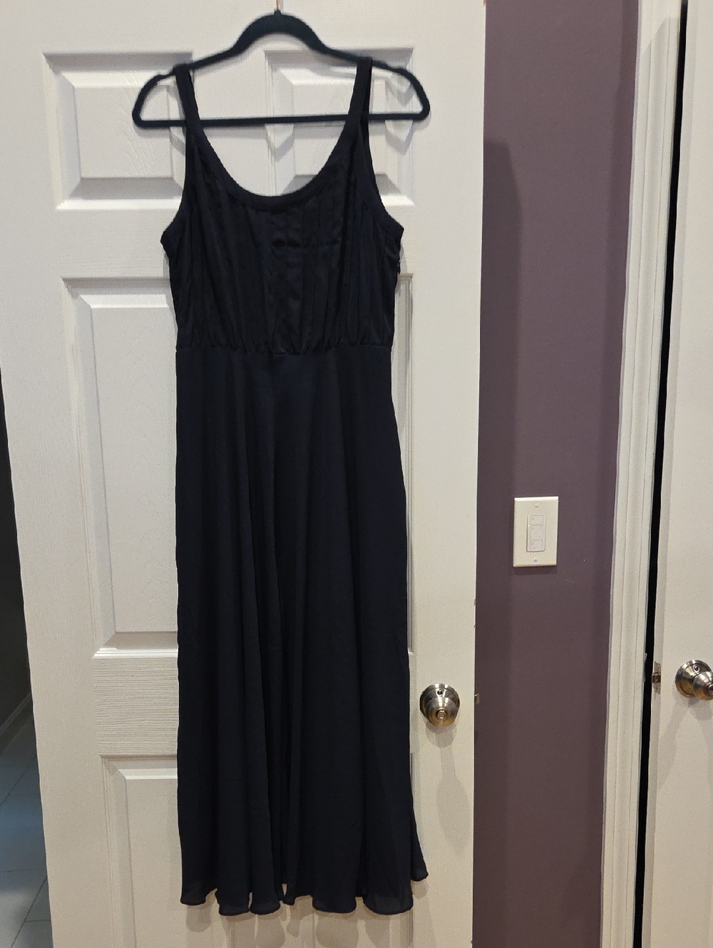Banana Republic Factory Navy Sleeveless Midi Dress
